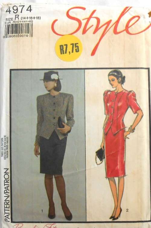 STYLE 4974 JACKET & SKIRT SIZE R 14-16-18 - COMPLETE