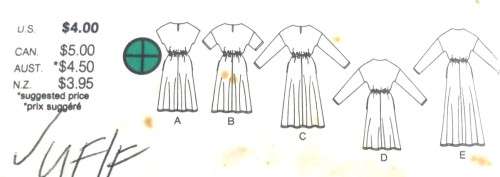 BUTTERICK 6510 LADIES DRESS SIZE 8-10-12- COMPLETE-UNCUT-F/FOLDED-ZIPLOC