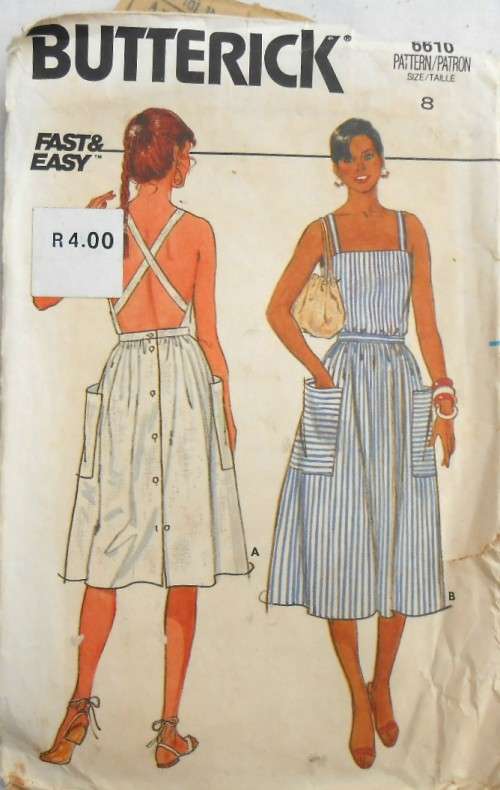 BUTTERICK 6610 DRESS WITH CRISS CROSS BACK SIZE 8 SEE LISTING
