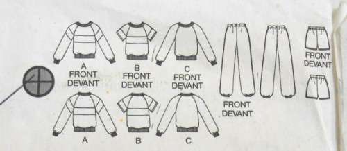 BUTTERICK 6655 TRACKSUIT-PANTS-TOP-SHORTS SIZE 12 COMPLETE