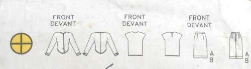 BUTTERICK 6811 JACKET-TOP-SKIRT SIZE 8-10-12 COMPLETE