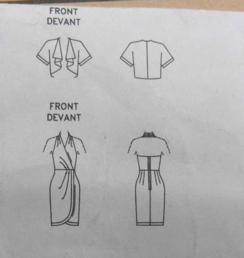 VERY EASY VOGUE 8393 JACKET & DRESS SIZE 8-10-12 COMPLETE-ZIPLOC