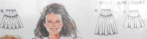 BURDA 5478 GIRLS YOKED SKIRT  SIZE 3-4-6-7-10 YEARS COMPLETE-UNCUT-F/FOLDED-SEALED