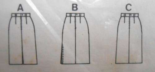 BURDA 7741 SET OF SKIRTS SIZE 12-42  COMPLETE-UNCUT-F/FOLDED-SEALED