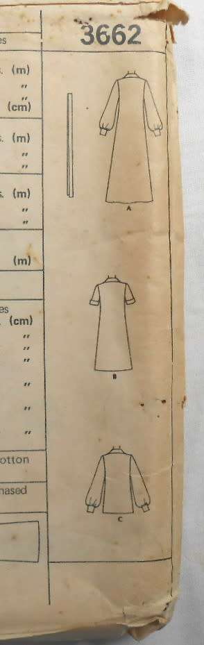 VINTAGE McCALLS 3662 DRESS OR TOP SIZE 16 BUST 38 -COMPLETE-UNCUT-F.FOLDED