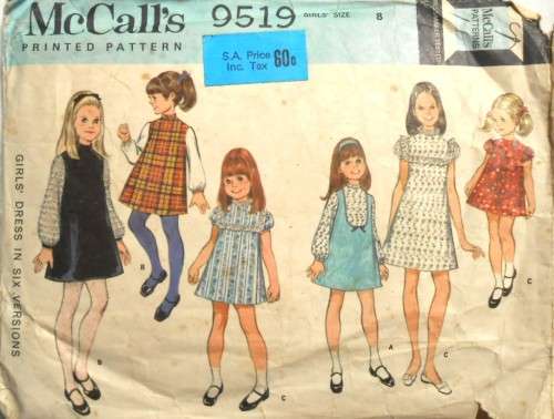 VINTAGE McCALLS 9519 GIRLS DRESS SIZE 8 YEARS SEE LISTING
