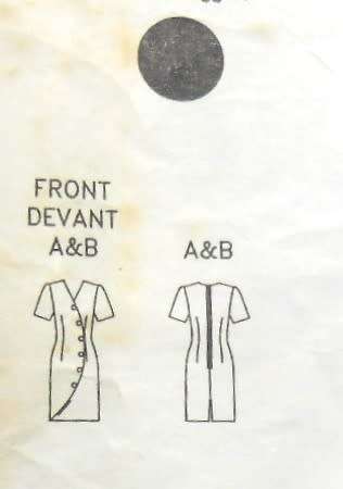 BUTTERICK 6033 SEMI FITTED LINED DRESS WITH SHAPED FRONT OVERLAY SIZE 12-14-16 SEE LISTING