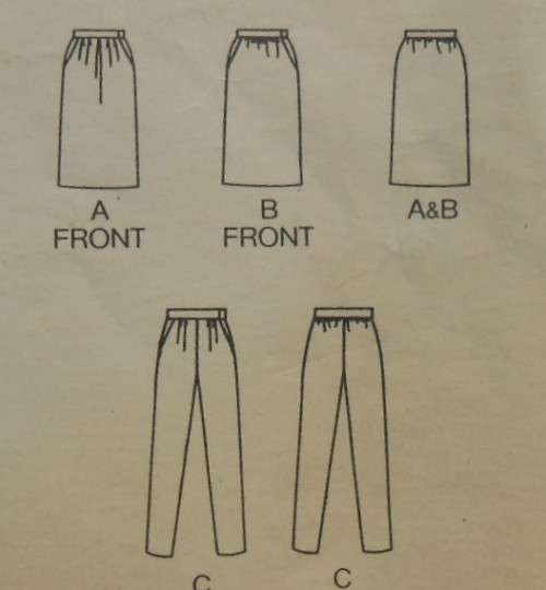 BUTTERICK 6140 SET OF SKIRTS SIZE 12-14-16 COMPLETE-UNCUT-F/FOLDED