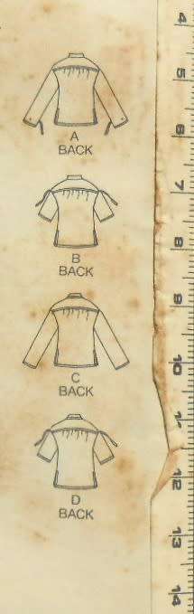 BUTTERICK 6187 SET OF TOPS SIZE 12 COMPLETE-UNCUT-F/FOLDED