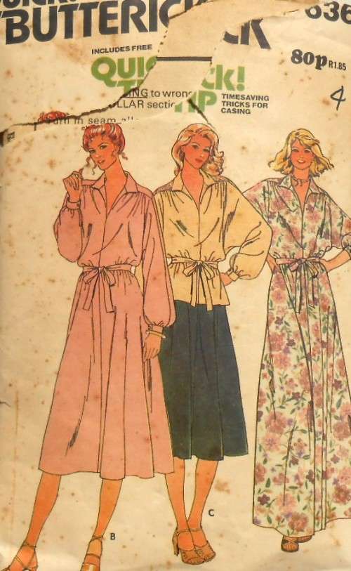 BUTTERICK 6360 DRESS-TOP-BELT-SKIRT SIZE 10 COMPLETE