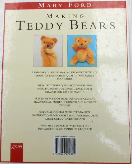 MAKING TEDDY BEARS BY ANNE SEXTON - 100 PAGE HARDCOVER WITH PATTERNS
