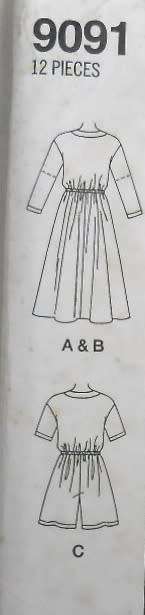 SIMPLICITY 9091 DRESS & ROMPER  SIZE 18W-24W COMPLETE-UNCUT-F/FOLDED