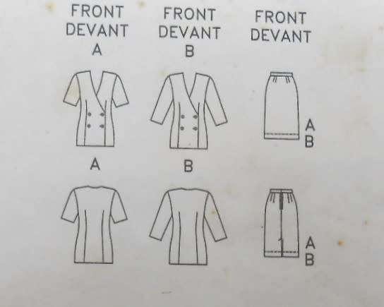 VOGUE 7493 JACKET/TOP SIZE 8-10-12 ONLY TOP SUPPLIED