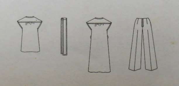 VOGUE 9875 PINAFORE-TOP-PANTS SIZE 14 COMPLETE-UNCUT-F/FOLDED