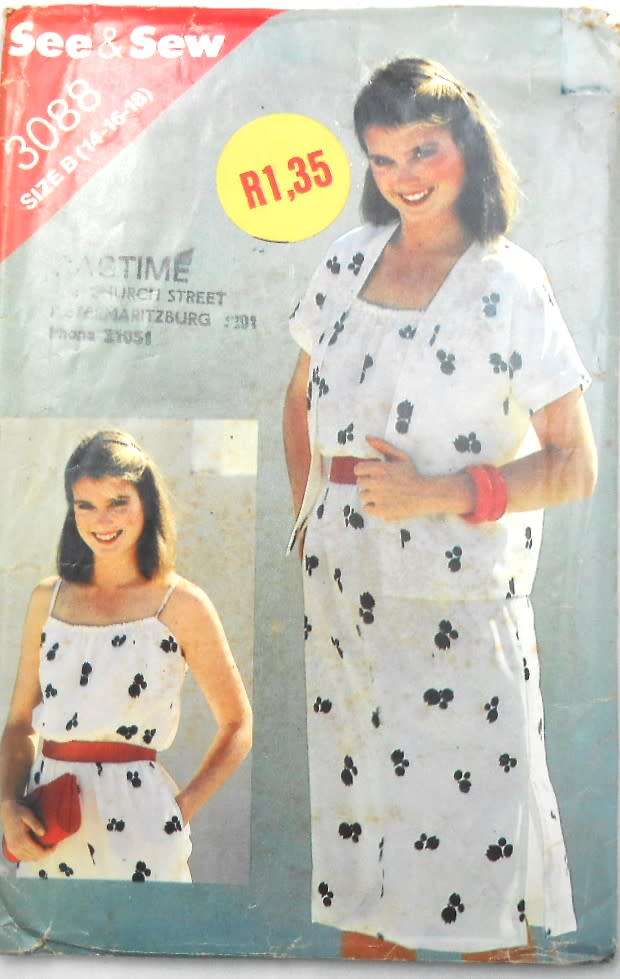 BUTTERICK 3088  LOOSE FITTING DRESS & JACKET SIZE 14-16-18 ONLY DRESS SUPPLIED