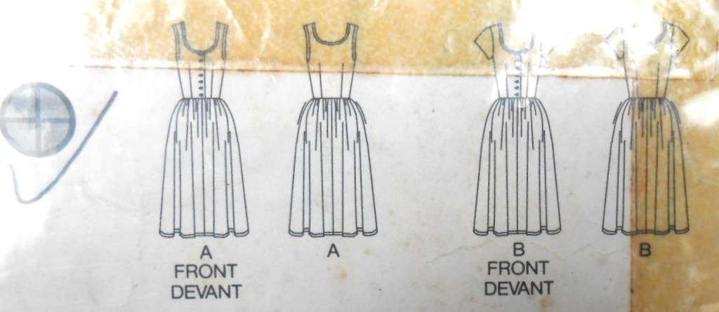 BUTTERICK 3227  DRESS-SEMI-FITTED BODICE-FLARED SKIRT SIZE 8-10-12 COMPLETE-ZIPLOC