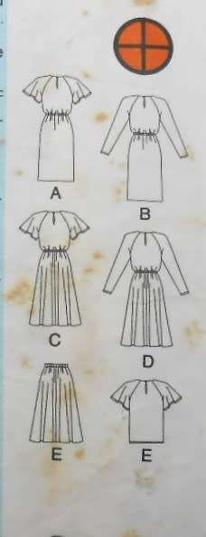 BUTTERICK 3626 DRESS-TOP-SKIRT SIZE 20-22-24 COMPLETE