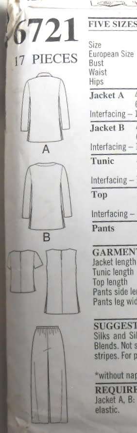 NEW LOOK 6721 JACKET-DRESS-TOPS-PANTS  SIZES S-XXL (10 - 28) COMPLETE-MOSTLY UNCUT