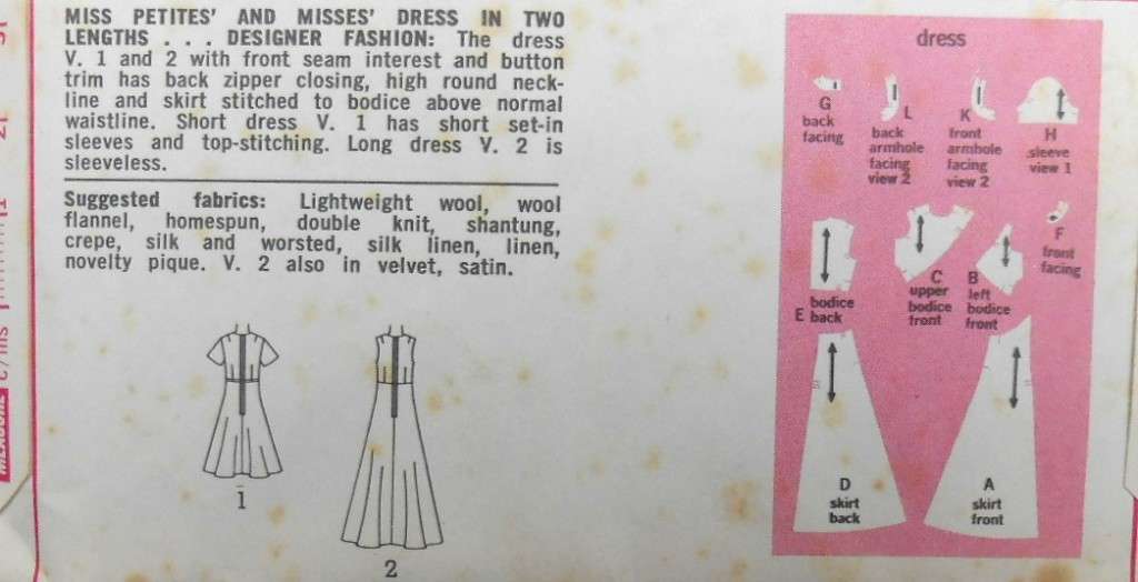 SIMPLICITY 5911 DESIGNER FASHION DRESS  SIZE 14 BUST 36 COMPLETE-UNCUT-F/FOLDED