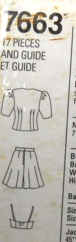 SIMPLICITY 7663 TOP-SHORTS-BIKINI TOP SIZE 8-20 COMPLETE-MOSTLY UNCUT-ZIPLOC