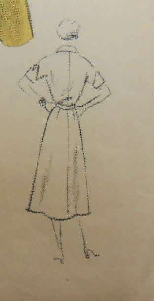 V/VINTAGE VOGUE 7971 ONE PIECE DRESS SIZE 34 BUST 37 HIP-COMPLETE-ZIPLOC BAG