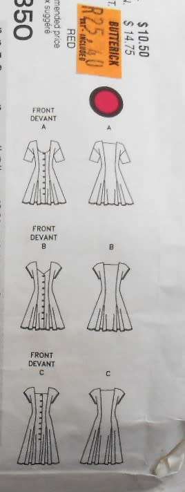 VOGUE 8350 FITTED & FLARED FRONT BUTTON DRESS SIZE 18-20-22 COMPLETE-CUT TO SIZE 18