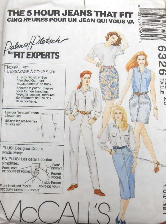 McCALLS 6326 SKIRT IN 2 LENGTHS-PANTS-SHORTS SIZE 20-COMPLETE