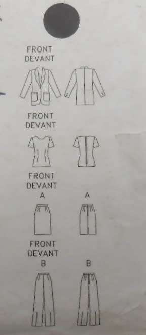 BUTTERICK 4030  JACKET-TOP-SKIRT-PANTS SIZE 12-14-16 COMPLETE-MOSTLY UNCUT-ZIPLOC