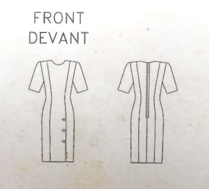 BUTTERICK 4071 FITTED STRAIGHT DRESS SIZE 6-8-10 COMPLETE-CUT TO SIZE 10