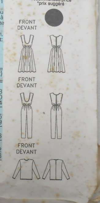 BUTTERICK 4203 PINAFORE-JUMPSUIT-TOP SIZE 12-14-16 COMPLETE