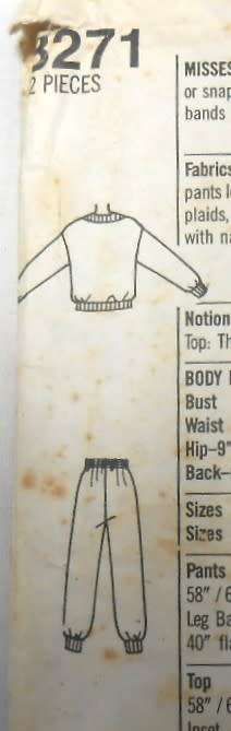 SIMPLICITY 8271 TRACKSUIT KNIT TOP & PULL ON PANTS SIZE 12-16 COMPLETE CUT TO SIZE 16