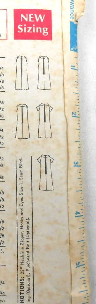 VINTAGE BUTTERICK 4712 SEMI FITTED A-LINE DRESS SIZE 12 BUST 87 CM COMPLETE