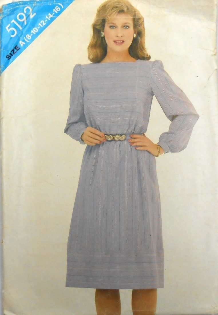 BUTTERICK 5192 LOOSE FITTING DRESS- SIZE 8-10-12-14-16 COMPLETE CUT TO 12