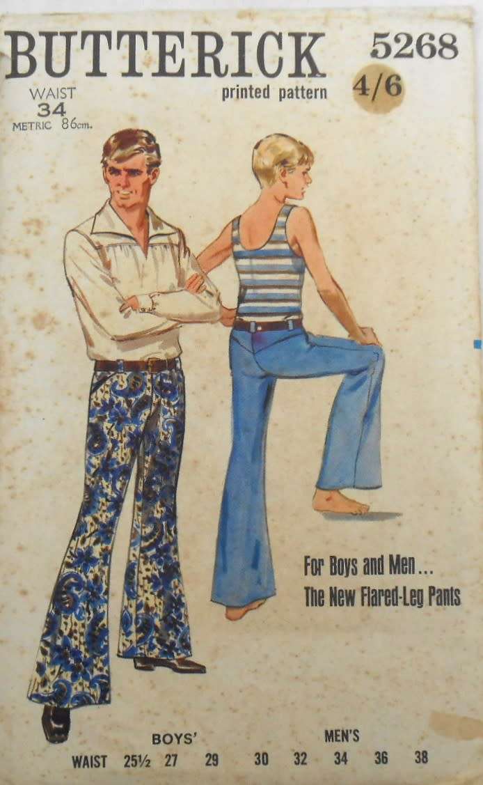 VINTAGE BUTTERICK 5268 BOYS & MENS PANTS SIZE WAIST 34 COMPLETE