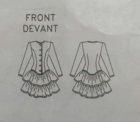 BUTTERICK 5008 DRESS WITH DROPPED WAIST & RUFFLE SKIRT SIZE 12-14-16 COMPLETE-CUT TO 16