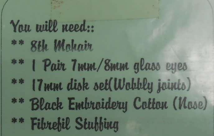 LUCKY - 28 CM BEAR - THE BEAR PATCH - PATTERN ONLY