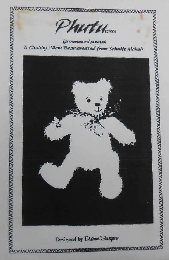 PHUTU - CHUBBY 24 CM BEAR - DIANNE STURGESS- PATTERN ONLY