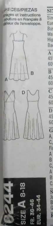 NEW LOOK PATTERNS 6244 STUNNING DRESSES WITH BODICE VARIATIONS SIZES 8-18 COMPLETE-UNCUT-F/FOLDED