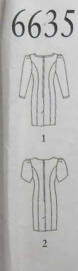 NEW LOOK PATTERNS  6635 DRESS WITH PUFF SLEEVES SIZE 6-16 COMPLETE-CUT TO 16