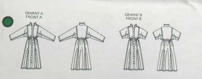 VOGUE AMERICAN DESIGNER-ADRI 1351 DRESS WITH LOOSE FITTING BODICE SIZE 16 COMPLETE-UNCUT-F/FOLDED