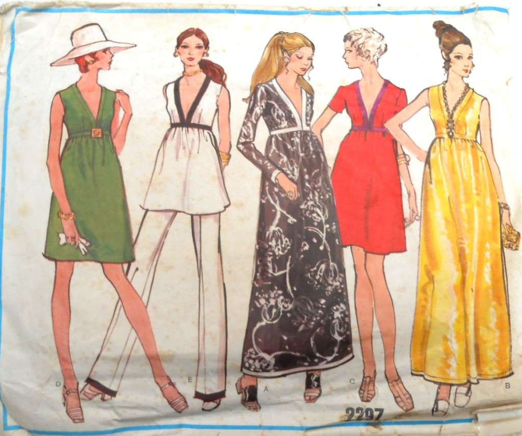 VINTAGE VOGUE 2297 DRESS-TOP-PANTS  SIZE 10 COMPLETE