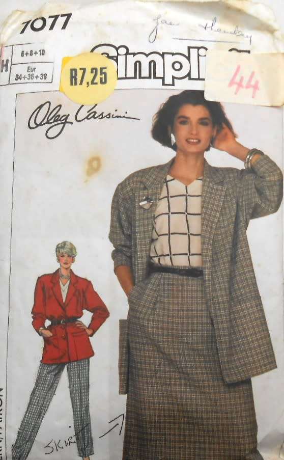 SIMPLICITY 7077 SKIRT-PANTS-UNLINED JACKET SIZE 6-8-10 SEE LISTING