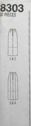 SIMPLICITY 8303 SET OF SKIRTS SIZE 8-14 COMPLETE