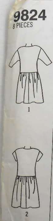 SIMPLICITY 9824 LOOSE FITTING PULLOVER DRESS SIZE PT-XL (6-24) COMPLETE-CUT TO XL (22-24)