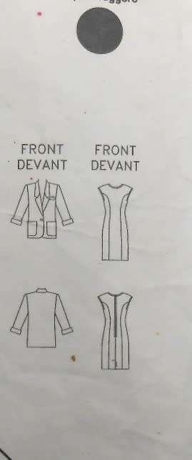 BUTTERICK 5445 JACKET & DRESS SIZE 12-14-16 COMPLETE-CUT TO SIZE 14