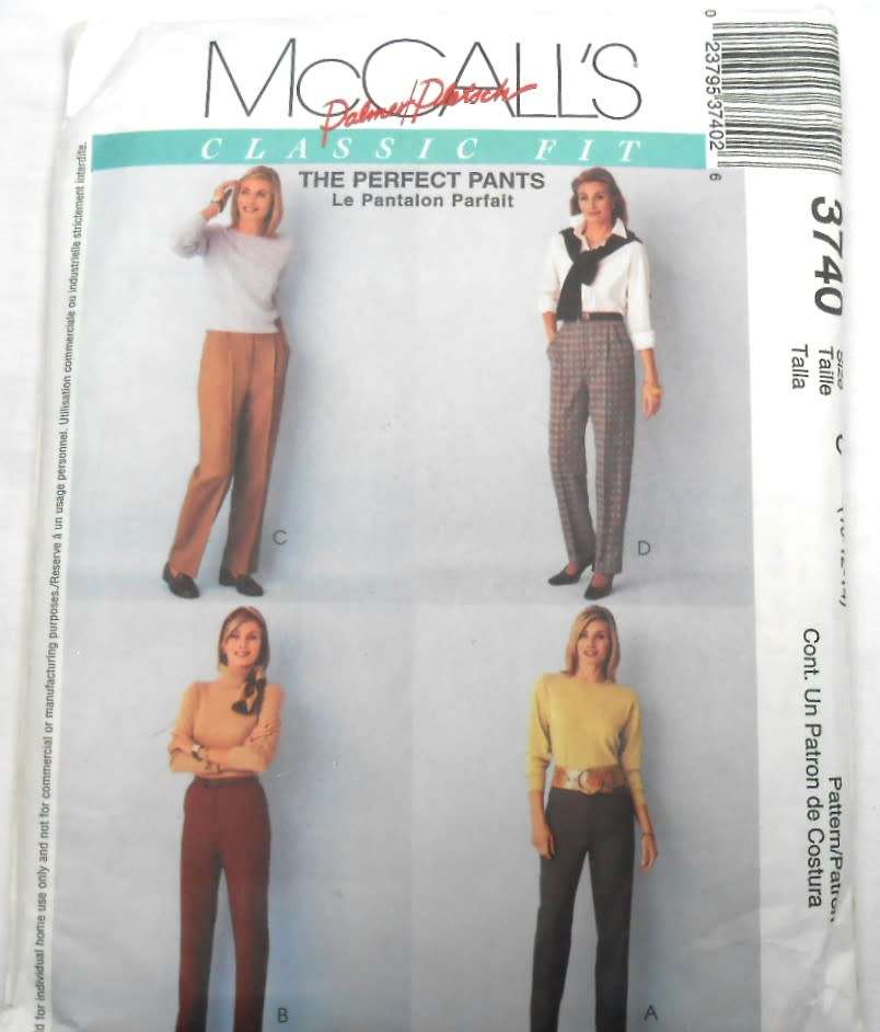 McCALLS 3740 SET OF PANTS SIZE 10-12-14 COMPLETE-CUT TO SIZE 14