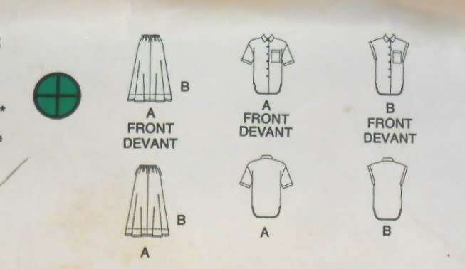 BUTTERICK 4805 TOP & SKIRT SIZEP-S-M (6-14) COMPLETE