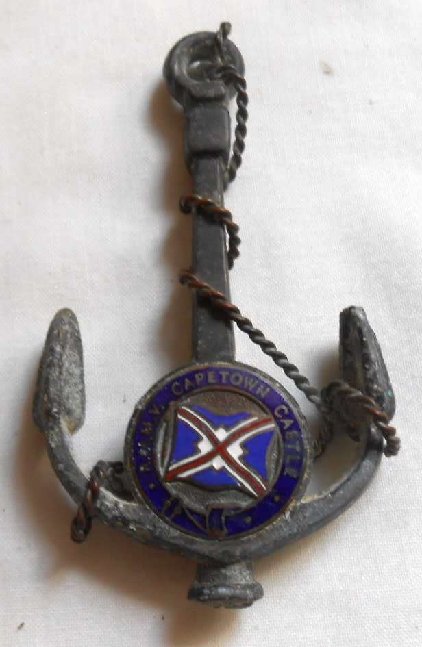CAPE TOWN UNION CASTLE SOUVENIR METAL ANCHOR