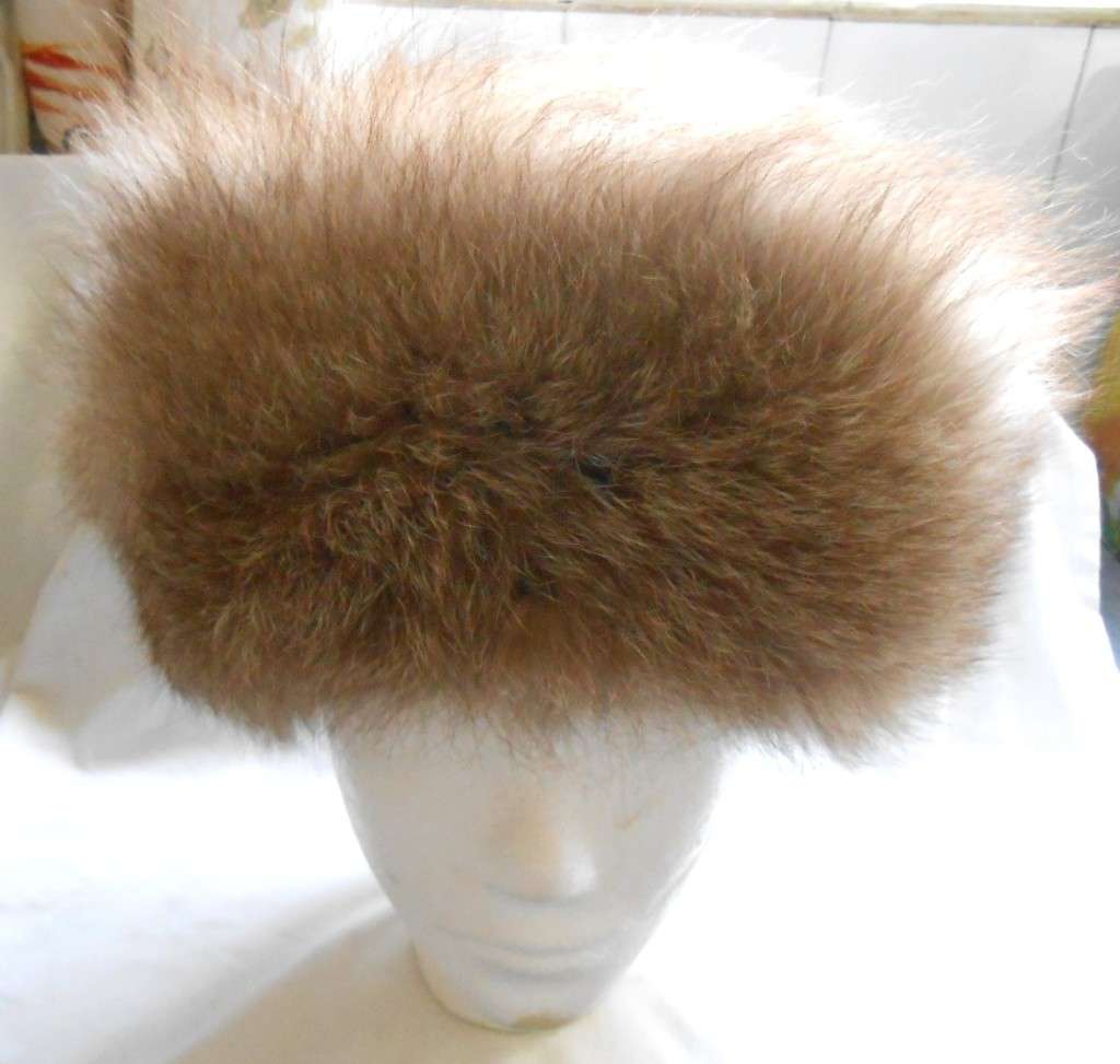 STUNNING FAWN RUSSIAN REAL FUR COSSACK HAT WITH QUILT LINING AND BRANDED LABEL