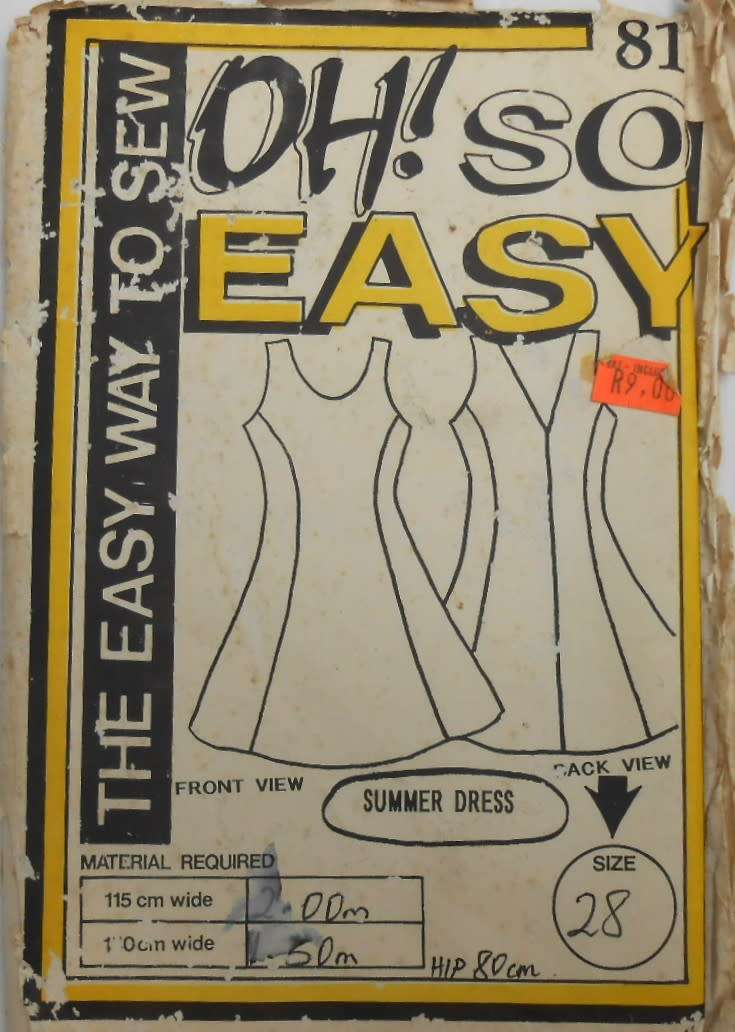 OH SO EASY PATTERN  81 SUMMER DRESS` SIZE 28 COMPLETE-UNCUT-F/FOLDED